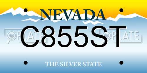 C855ST Nevada License Plate