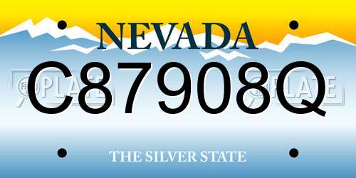 C87908Q Nevada License Plate