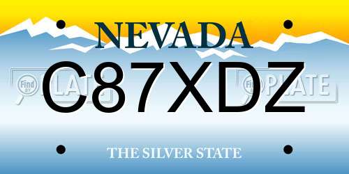 C87XDZ Nevada License Plate