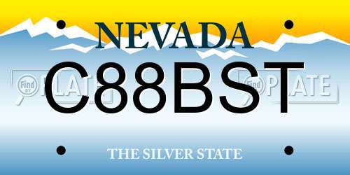 C88BST Nevada License Plate
