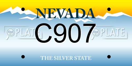C907 Nevada License Plate