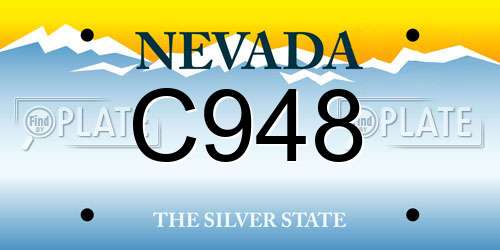 C948 Nevada License Plate