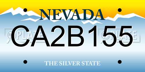 CA2B155 Nevada License Plate