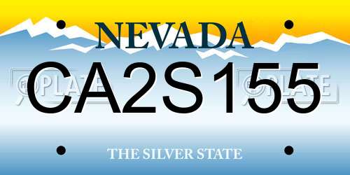 CA2S155 Nevada License Plate