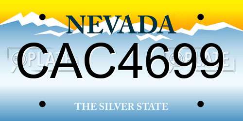 CAC4699 Nevada License Plate