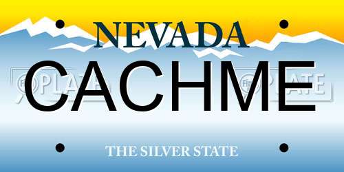 CACHME Nevada License Plate