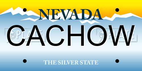 CACHOW Nevada License Plate