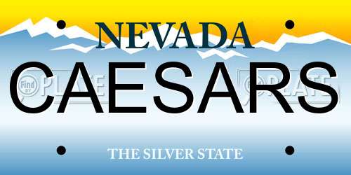 CAESARS Nevada License Plate