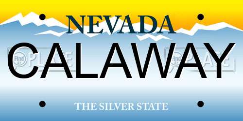 CALAWAY Nevada License Plate