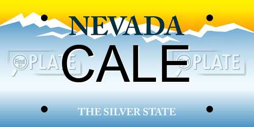 CALE Nevada License Plate