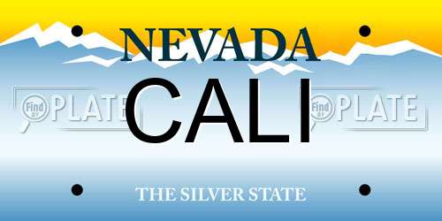 CALI Nevada License Plate