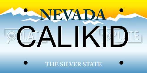 CALIKID Nevada License Plate