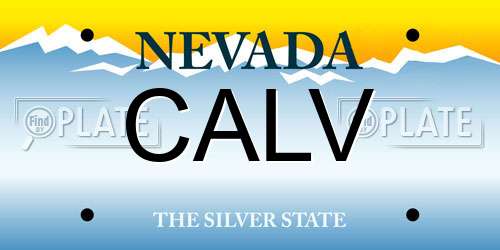 CALV Nevada License Plate