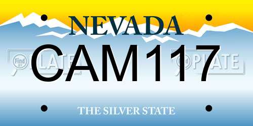 CAM117 Nevada License Plate