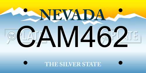CAM462 Nevada License Plate