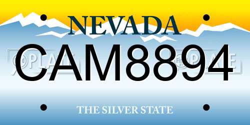 CAM8894 Nevada License Plate