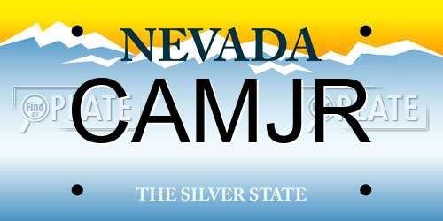 CAMJR Nevada License Plate