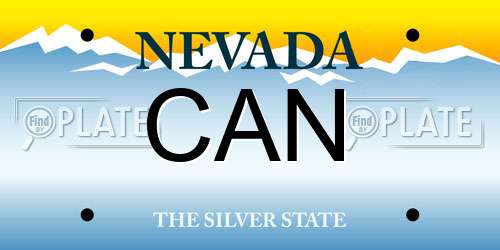 CAN Nevada License Plate