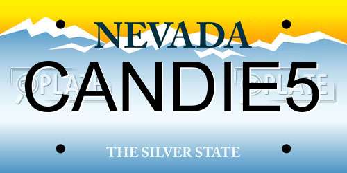 CANDIE5 Nevada License Plate