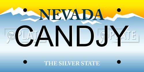 CANDJY Nevada License Plate
