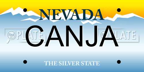 CANJA Nevada License Plate