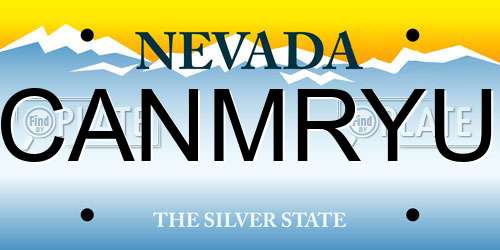 CANMRYU Nevada License Plate