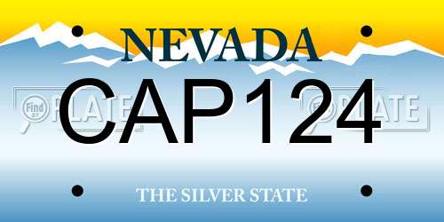 CAP124 Nevada License Plate