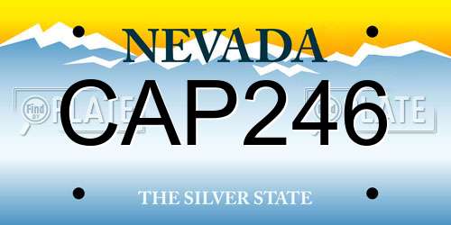CAP246 Nevada License Plate