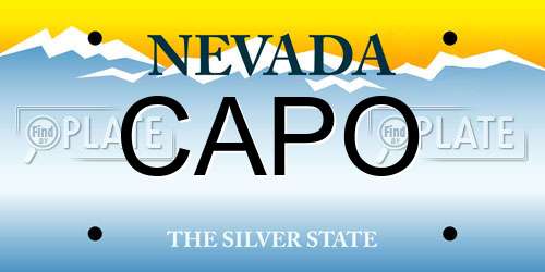 CAPO Nevada License Plate