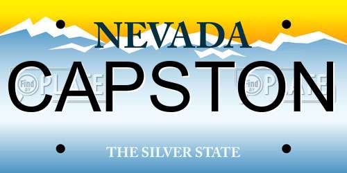CAPSTON Nevada License Plate