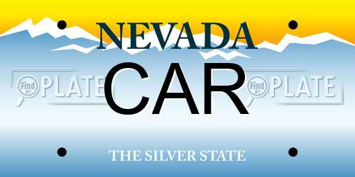 CAR Nevada License Plate