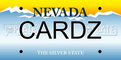 CARDZ Nevada License Plate