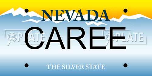 CAREE Nevada License Plate