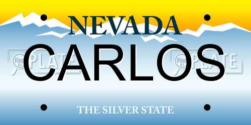 CARLOS Nevada License Plate