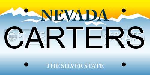 CARTERS Nevada License Plate