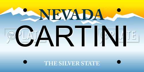 CARTINI Nevada License Plate