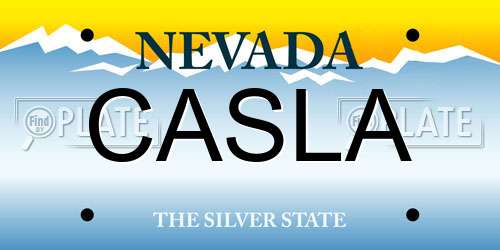 CASLA Nevada License Plate