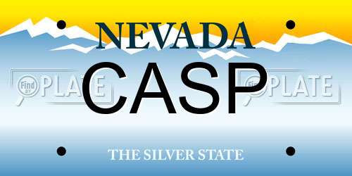 CASP Nevada License Plate