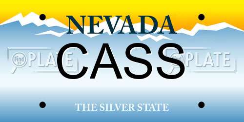 CASS Nevada License Plate