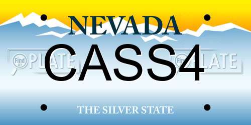 CASS4 Nevada License Plate
