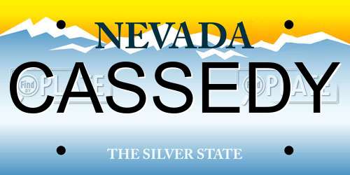 CASSEDY Nevada License Plate