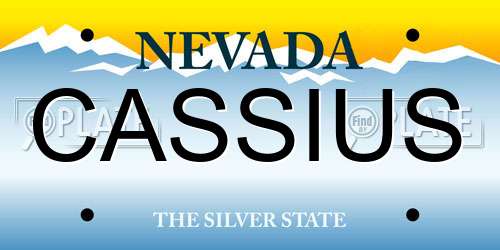 CASSIUS Nevada License Plate