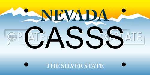 CASSS Nevada License Plate