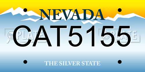CAT5155 Nevada License Plate