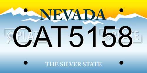 CAT5158 Nevada License Plate