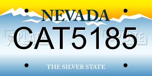 CAT5185 Nevada License Plate