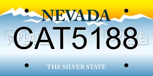 CAT5188 Nevada License Plate