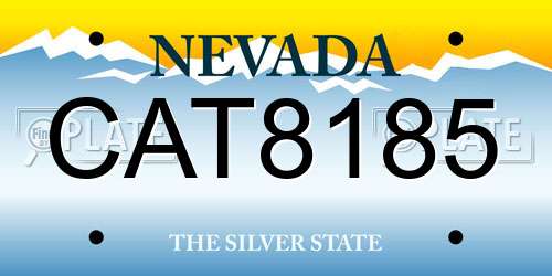 CAT8185 Nevada License Plate