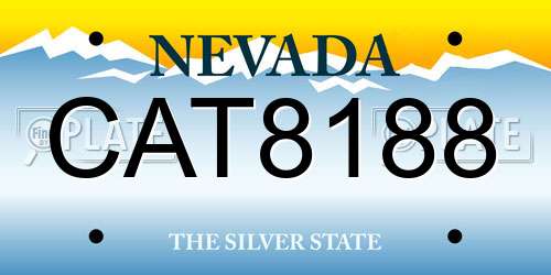 CAT8188 Nevada License Plate