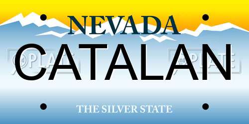 CATALAN Nevada License Plate